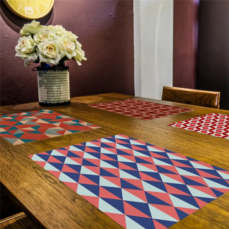 

Fuwatacchi Abstract Pattern Drink Coasters Reusable Dining Table Mat Placemats for Kitchen Table Polyester Tea Party Decorations