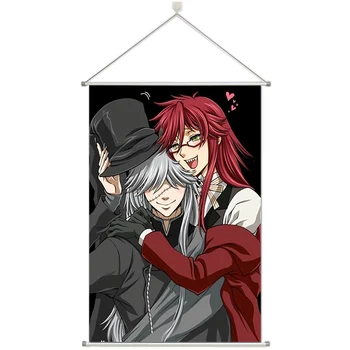 

Anime Black Butler Kuroshitsuji Personalize Customer Made Alloy Fabric Wall Poster Scroll 60x90cm 24x36inches