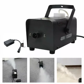 

400W Smoke Fog Machine/Wireless Remote Control Fogger Ejector/DJ Disco Christmas Party Show Stage Lighting Effect Fog Machine