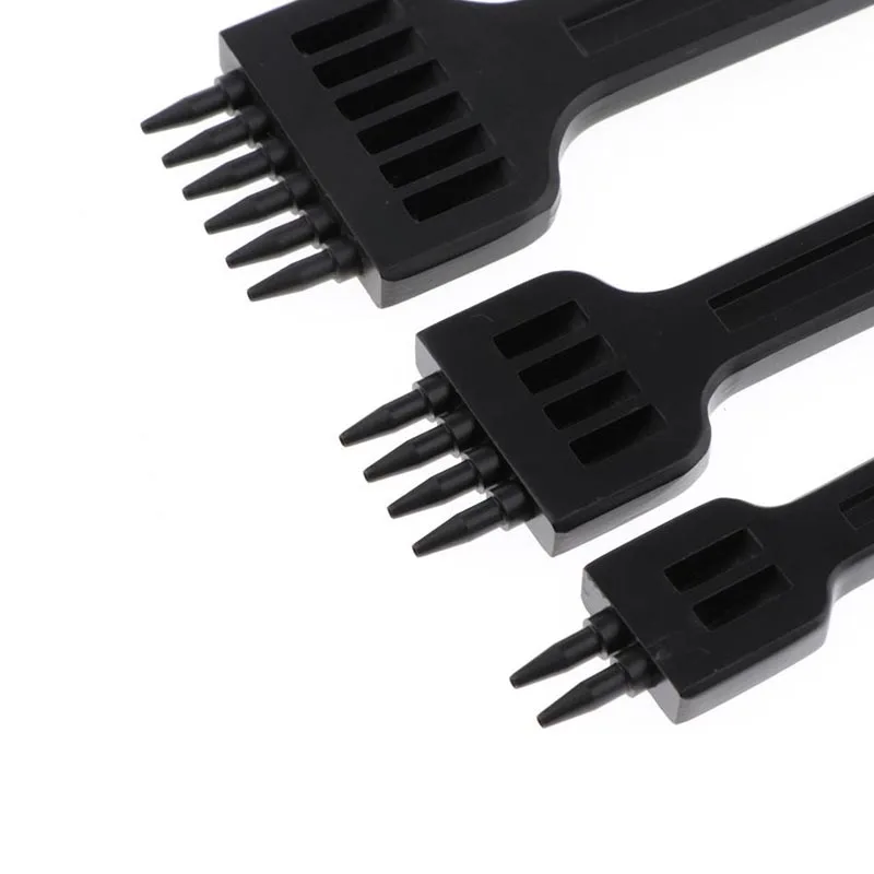 1pc 4/5/6mm Spacing Punch Tool For Leather Hole Punches Tool Lacing Stitching Sewing DIY Leather Craft Tools 2/4/6 Prong Cutter