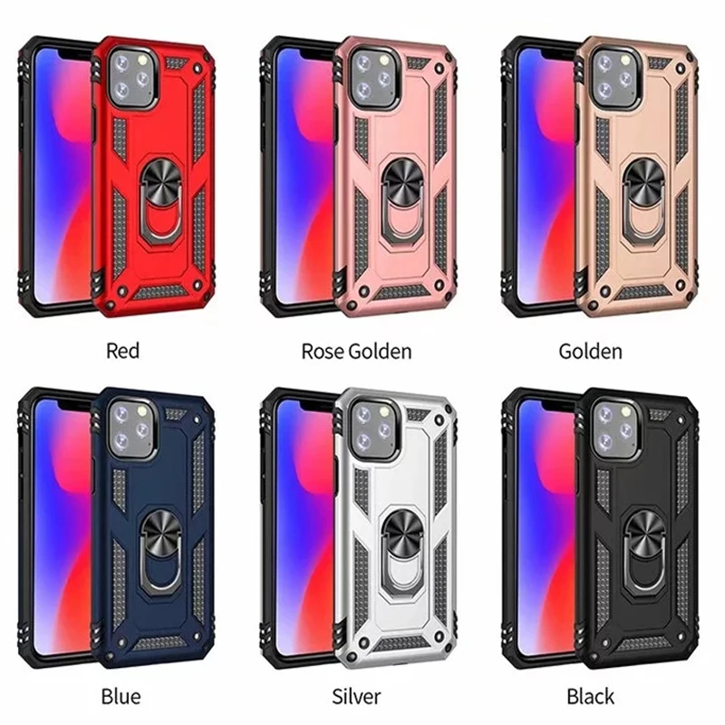 Роскошный чехол с магнитным кольцом для iphone 11, Прочный противоударный чехол с подставкой для iphone 11 Pro Max Coque
