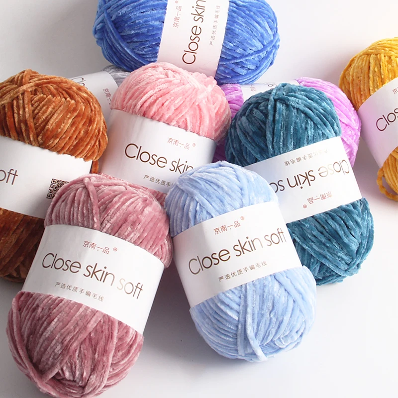 100g / 1PC Chenille Velvet Yarn Knitting Wool Thick Warm Crochet Knitting Yarns Cotton Baby Wool DIY Hand-Knitted Sweater