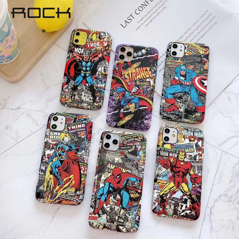 Силиконовый защитный чехол на заднюю панель ROCK Super Hero Man с узором для iphone 11 Pro Xs Max XR