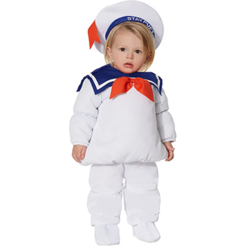 Детские Охотники за привидениями Stay Puft Зефир Косплэй костюм ребенка призрак в