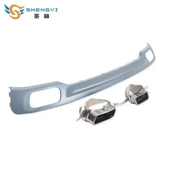 

Hotselling A set of car bumper diffuser and silver square mouth exhaust tip muffler tail fit for BMW 7 series 730 upgrade 740