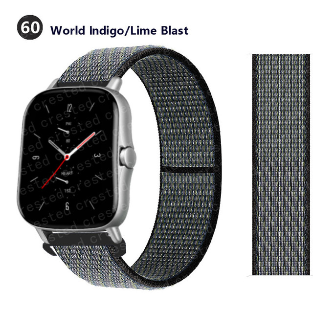 Nylon band For Amazfit GTS/2/2e/GTS2 Mini/GTR 3 Pro 42mm/47mm/GTR2/2e/stratos 2/3 Sport Loop Bracelet Amazfit bip strap
