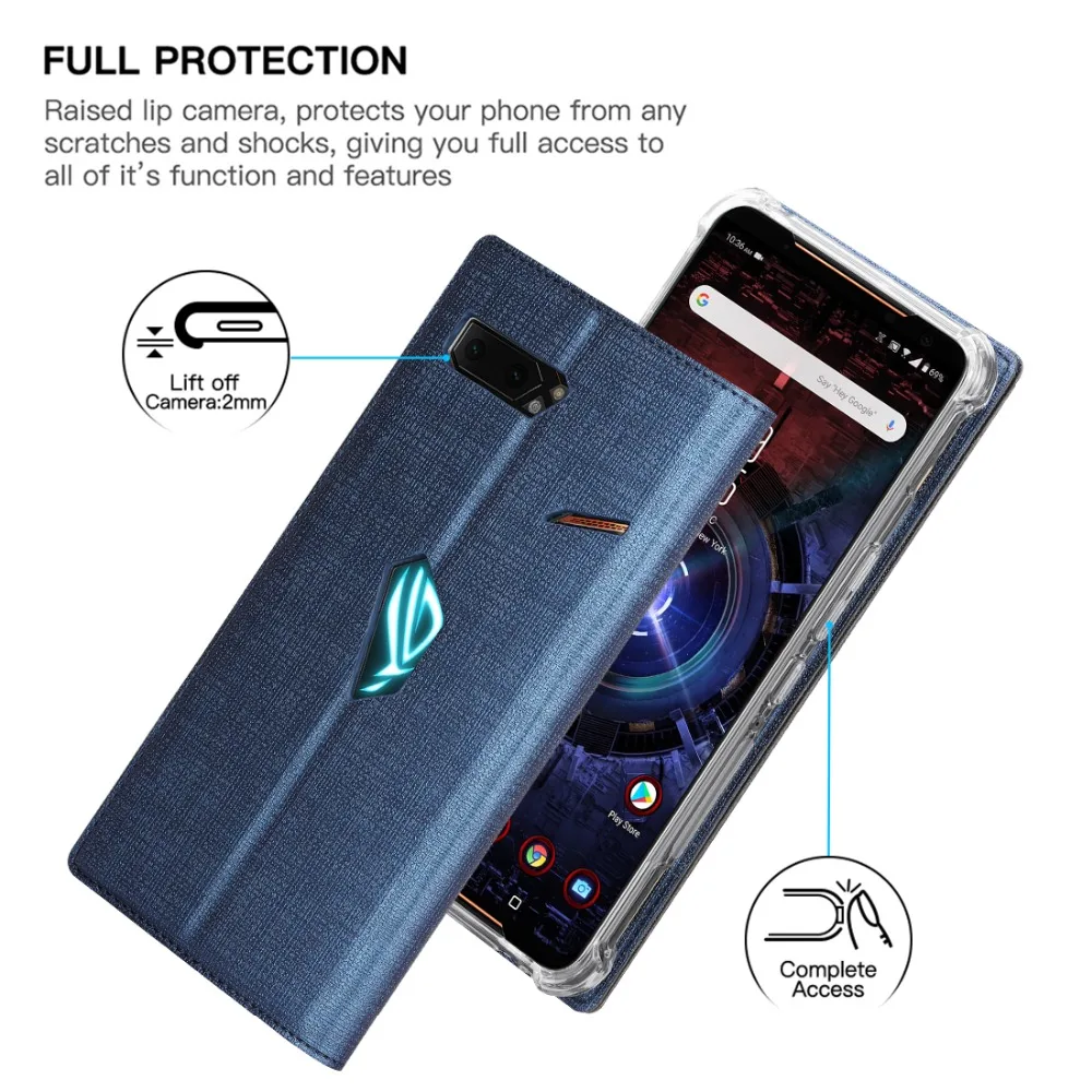 Старинная ткань, откидная крышка для Asus ROG 2, кошелек, карточка, подставка для книг, чехол с подставкой для Asus ROG 2