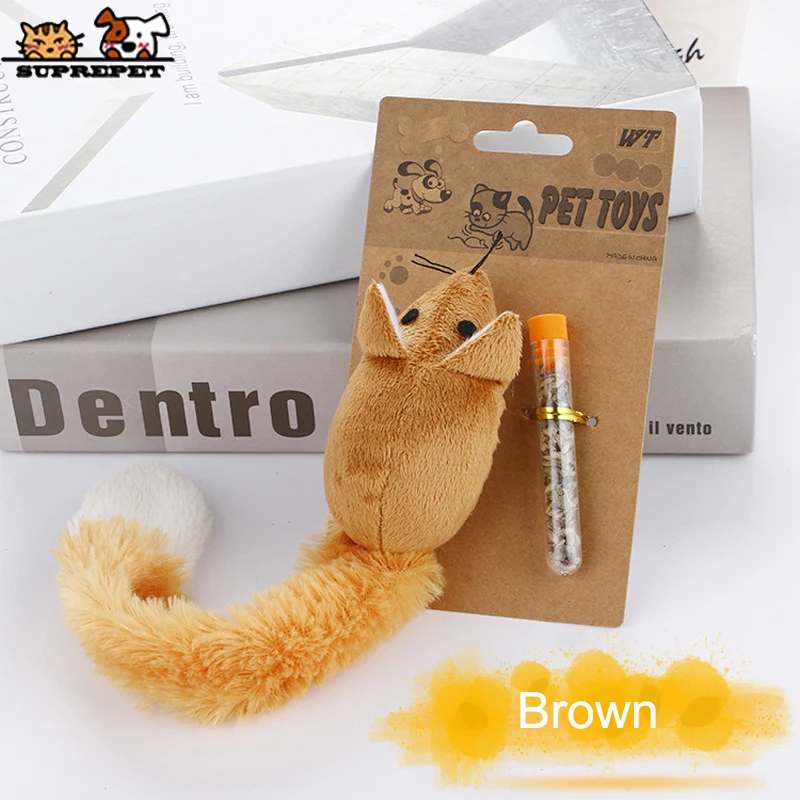Brown Игрушки для животных SUPREPET, игрушки для кошек, маленькие милые игрушки для кошек С Кошачьей Мятой, игрушки для котят, игрушки для кошек, интерактивные игрушки для кошек, игрушки для питомцев - Цвет: Brown
