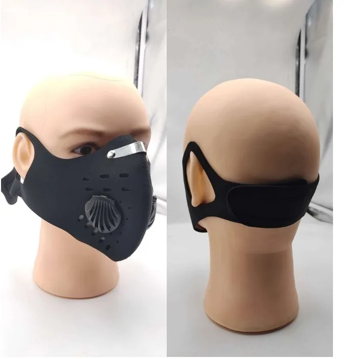 

20pcs Activated Carbon Mask With Air Valve Windproof Warm Dust-Proof Anti-Fog Mountain Bike Air Valve Riding Mask Overseas