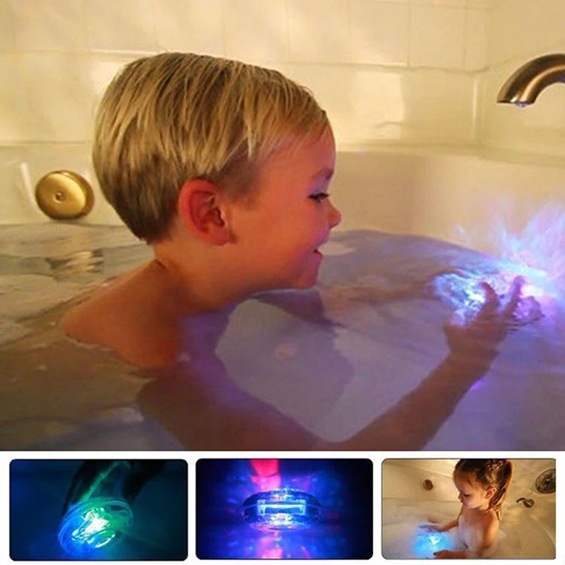 New children's bath floating light toy bathtub light underwater light waterproof colorful LED light toy swimming bath toy 3