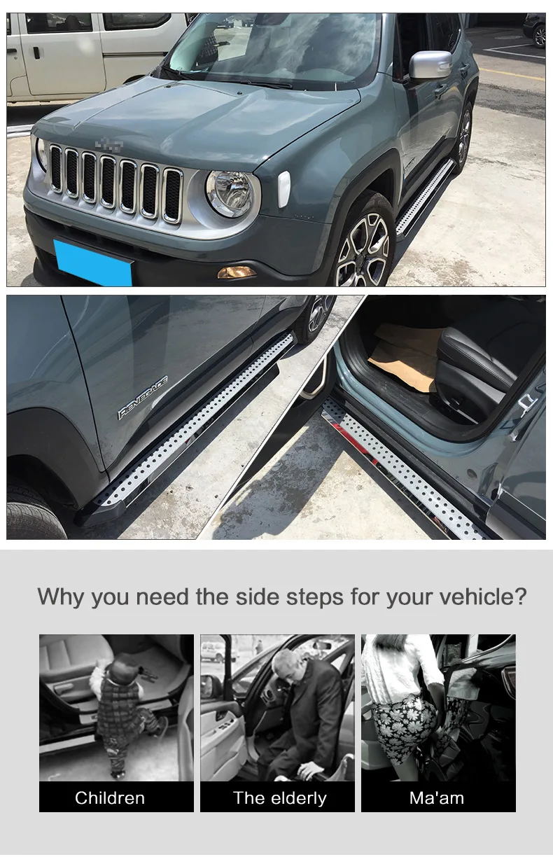 Боковой шаг Беговая доска боковая планка для JEEP COMPASS To GRAND CHEROKEE GRAND COMMANDER LIBERTY/компас RENEGADE, высокое качество, heav