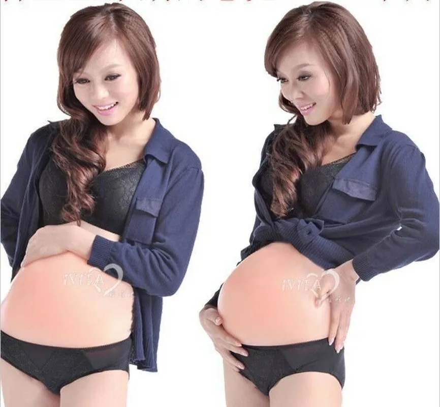IVITA Silicone Artificial Baby Tummy Fake Pregnancy Belly Pregnant Bump Prop 