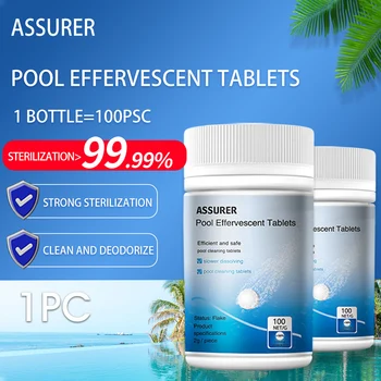 

Algaecide Home Slow Dissolving Pool Effervescent Tablet For Tubs Spas Swimming Clarifier Efficient Water Cleaning Non Toxic