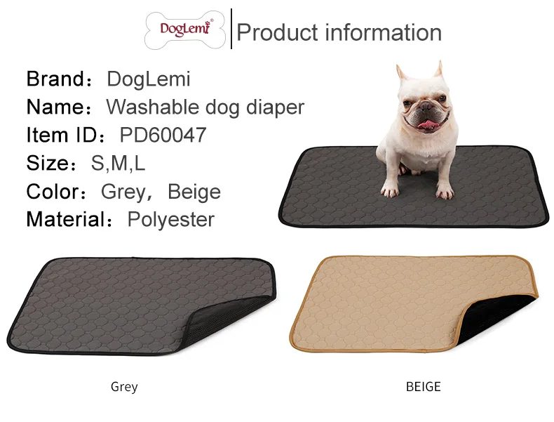 Pet Dogs Pee Mat Absorbent Mat Reusable Diapers For Dog Urine Water Absorbency Diaper Sleeping Bed For Dog Training Pad