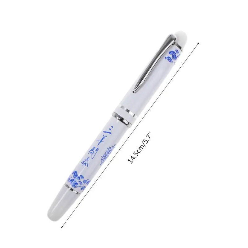 

1Pcs Ceramic Black and White porcelain Chinese Painting Medium Nib Fountain Pen