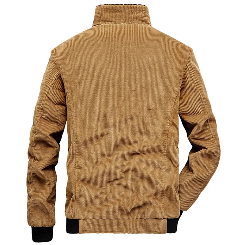 Winter parka men New Jackets Mens Plus velvet thickening Corduroy Men's coats Business casual warm middle aged coat M-5XL 9919