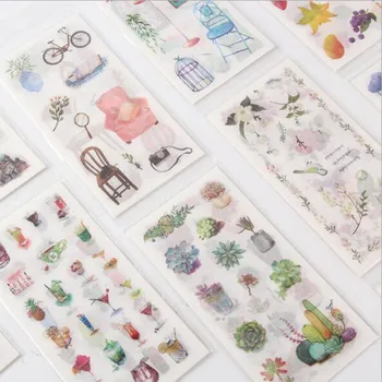

6PCS/pack Cartoon Plant Fruits Sticker DIY Diary Decor Stickers Scrapbook cute Stationery Supplies
