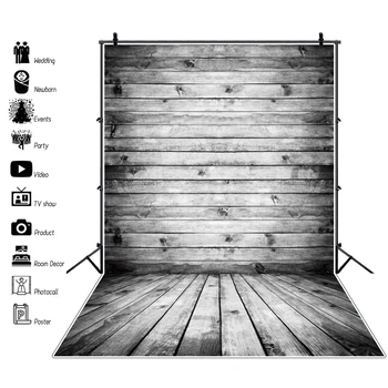 

Laeacco Grunge Old Dark Planks Wood Floor Party Doll Baby Cake Smash For Digital Photo Studio Photo Background Photo Backdrop