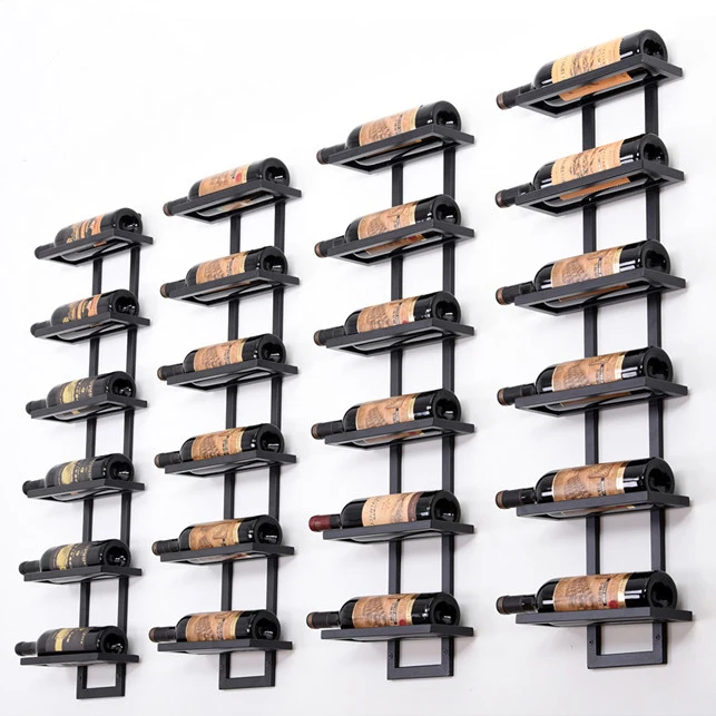 Modern Iron Wallmounted Wine Holder Simple Hanging Wine Rack Holder