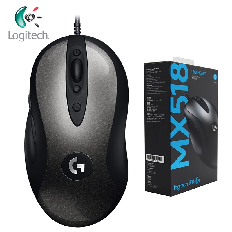 Мышь Logitech MX518 легендарная игровая с датчиком HERO 16000DPI|Мыши| |