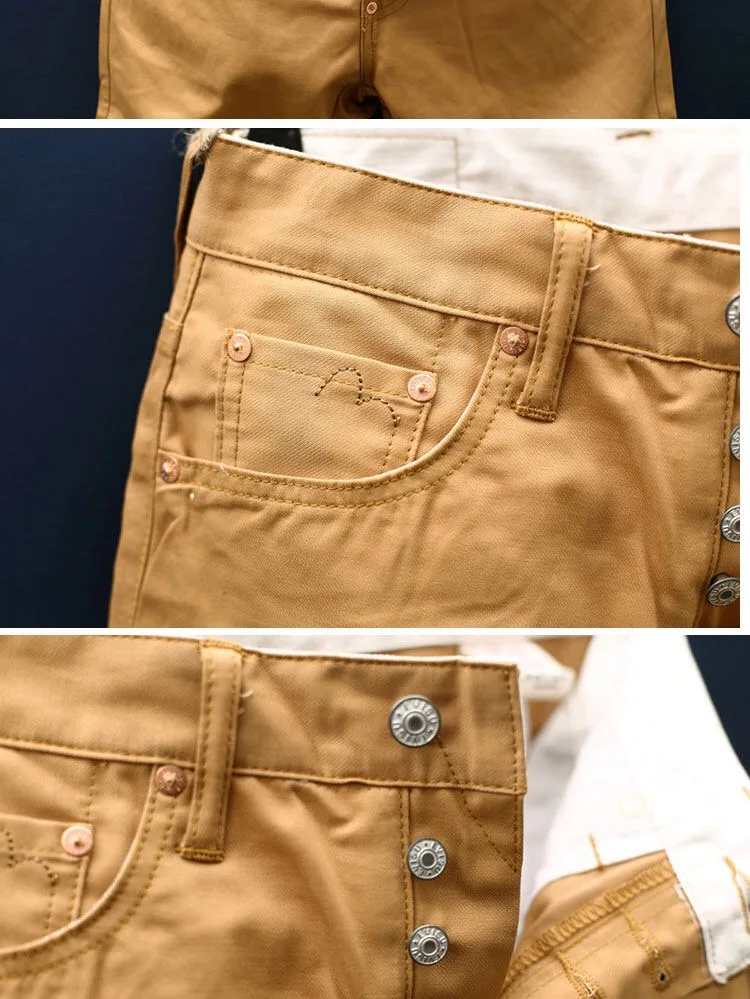 Новые полки EVISU Tide Брендовые мужские повседневные штаны оригинальные тонкие Аутентичные хаки маленькие M печати мужские брюки