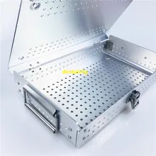 Bandeja de esterilización, caja de esterilización de aleación de aluminio, instrumentos quirúrgicos, caja de desinfección