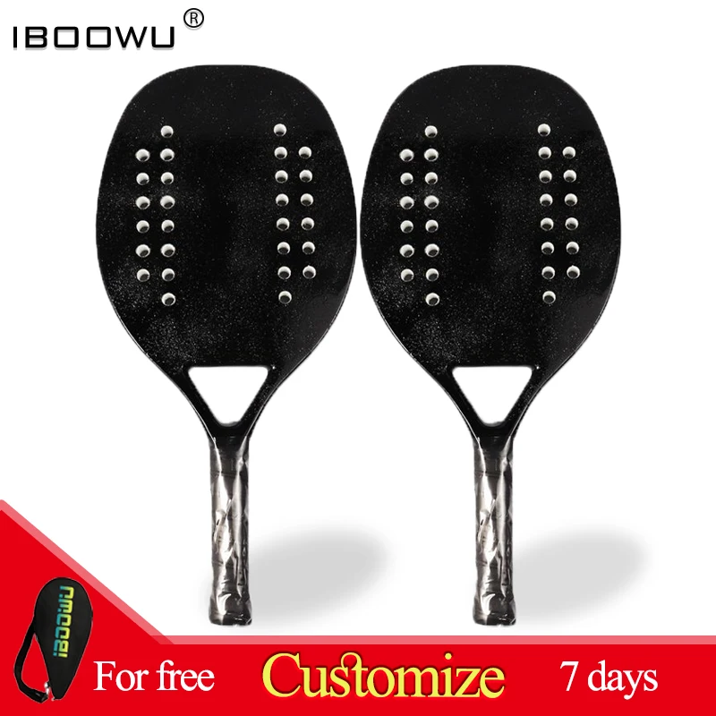 

DIY Full Carbon Fiber Beach Tennis Racket EVA Foam Core Soft Face Customize Tennis Paddle Racquet with Storage Bag Outdoor Sport