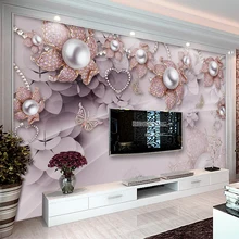 Пользовательские Настенные обои 3D украшения цветы ТВ фон фото обои для гостиной спальни водонепроницаемый холст живопись