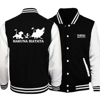 

Hot Sale 2019 Winter Hip Hop Fashion AnimeThe Lion King Cartoon Jackets Men Baseball Funny Streetwear Bomber Jacket Homme Tops