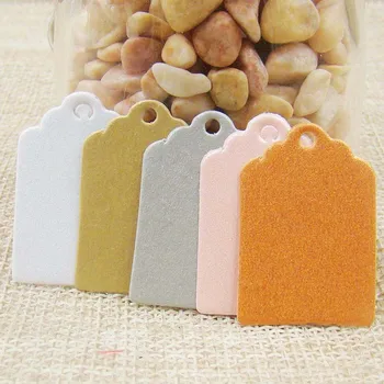 

100pcs White Brown Kraft Paper Gift Box Bags Tag Hang Tags Candy Dragee Wedding Baby Shower Paper Cards Handmade Paper Labels