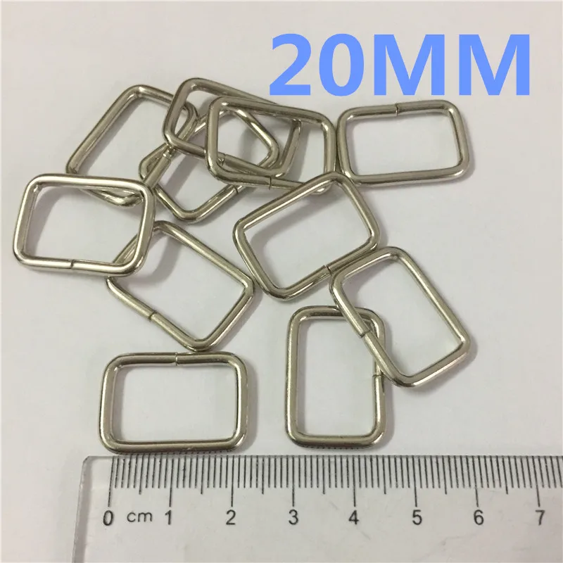 100 шт. прямоугольное кольцо Dee D 20 мм без сварных D лент пряжки ленты DIY рукоделие багажные пряжки для шитья DIY аксессуары