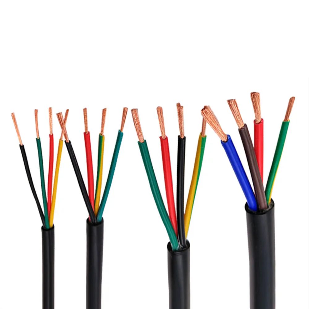 RVV black cable 20AWG 0.5MM 2 core 3 core 4 core 5 core 6 core 7 core 8 core 10 core 12 core 16 core 20 control signal wire