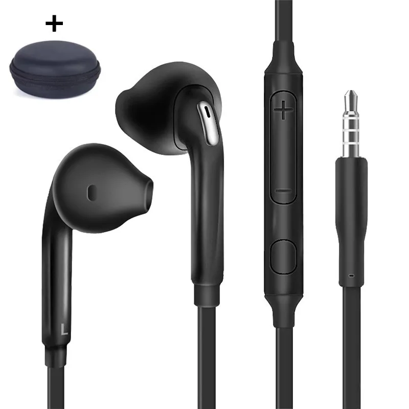 3,5 мм разъем в уши, проводные стерео наушники, гарнитура с дистанционным микрофоном, наушники для IPHONE, для samsung Galaxy S5, S6, S4, S7, Note 3, 4, MP5, MP4 - Цвет: black with box