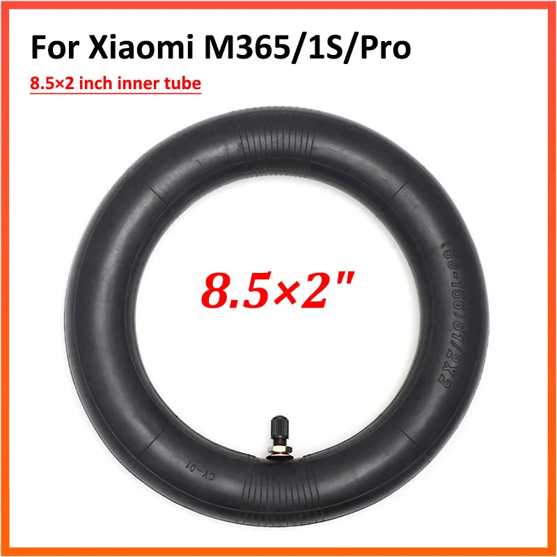 Chambre à Air Coudée Pour Scooter Xiaomi - Taille 50-156 (81/2x2) - Valve Schrader - Noire