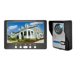 7 дюймов проводной видео камера дверного звонка дверной звонок Домофон kit ИК ночного видения водонепроницаемый