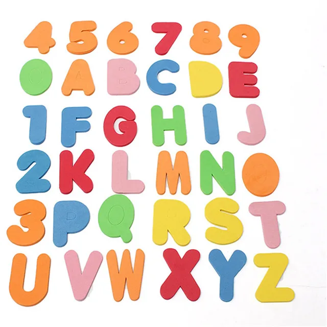 36PCS/set Baby Kids Children Educational Toy Foam Letters Numbers Floating Bathroom Bath Tub Kid Toy Boy Girl Gift Wall Stickers 4