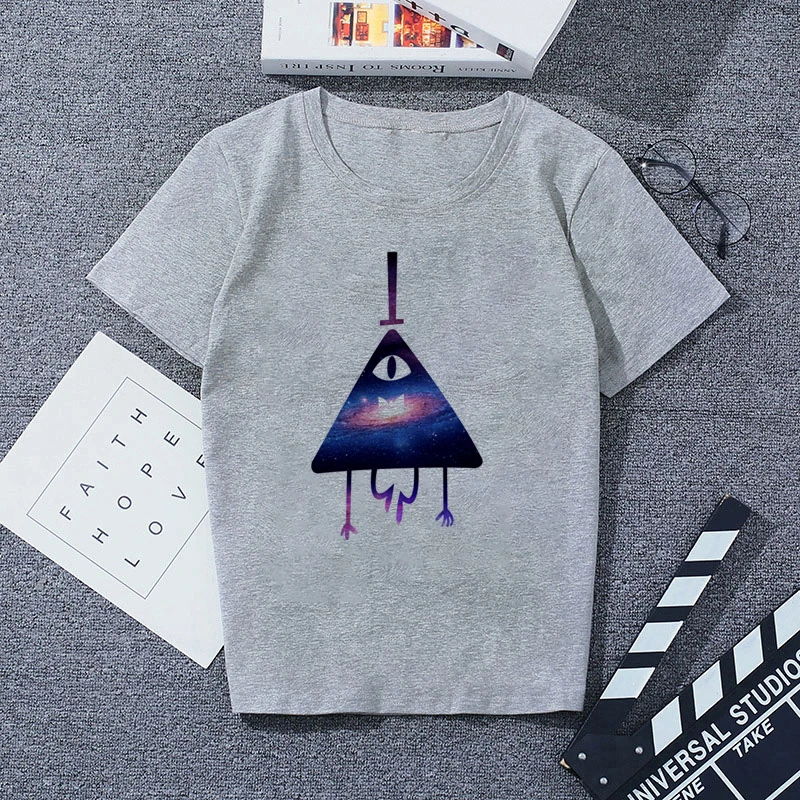 6926434 Print Tshirt Gray Casual Streetwear Vogue T-shirts |