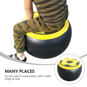 

1Pc Thickened Stool Football Pattern Stool Folding Inflatable Stool for Travel