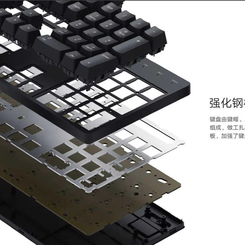 Xiaomi Youpin игровая механическая клавиатура CHERRY 104 клавиш 15 RGB подсветка Cherry MX Переключатель 1000 Гц 1,8 м механическая клавиатура