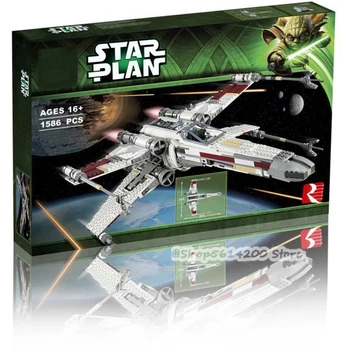 

Compatible with Lepining 05039 New Starwars Red Five X-wing 10240 81041 Children Toy Gift Building Block Airplane