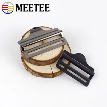 

Meetee 2/4pcs 40/50mm Four-speed Buckle Metal Adjustment Hooks for Backpack Luggage Hardware Leather Accessories BF512