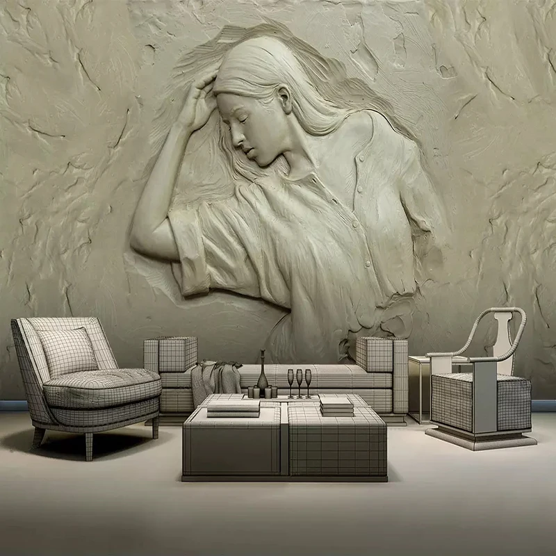 3D-Stereo-Embossed-Figure-Photo-Mural-Wallpaper-Living-Room-Bedroom-Modern-Retro-Home-Decor-Wall-Painting (2)