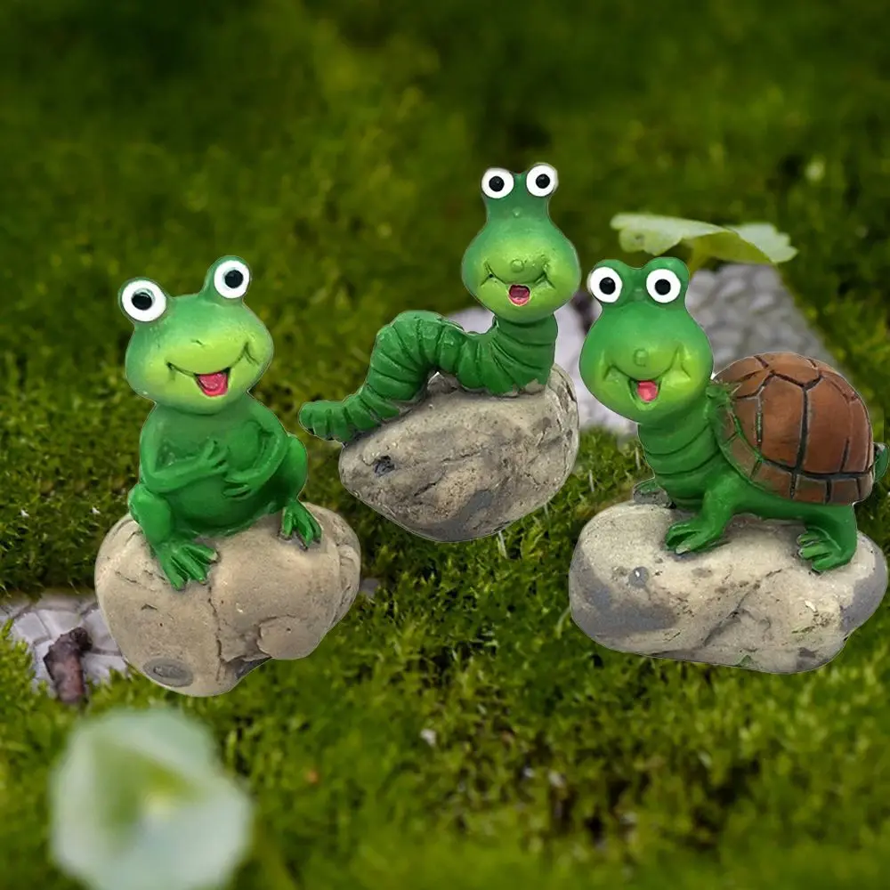 Fairy Garden Cute Animals Miniature Turtle Frog Caterpillar Design Micro  Landscape Decoration Plant Bonsai Craft - AliExpress Home & Garden