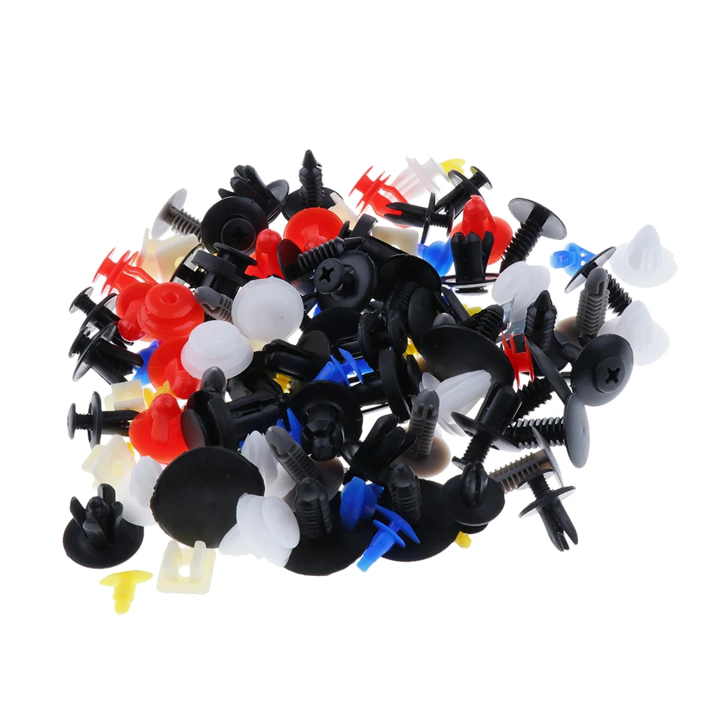 100PCS Car Body Interior Rivet  Bumper Retainer Fastener Clip 12 Types