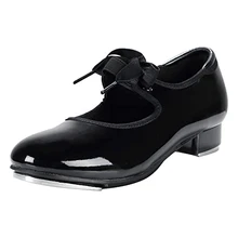 

Unisex PU Leather/Patent Ribbon Tie Tap Shoes Soft Sole Sneakers Dance Shoes for Women and Men's Dance Shoes