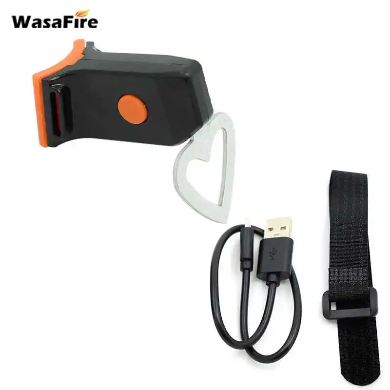 WasaFire USB Перезаряжаемый велосипедный задний светильник COB светодиодный велосипедный задний светильник 5 режимов в форме сердца Предупреждение льная лампа для наружного катания