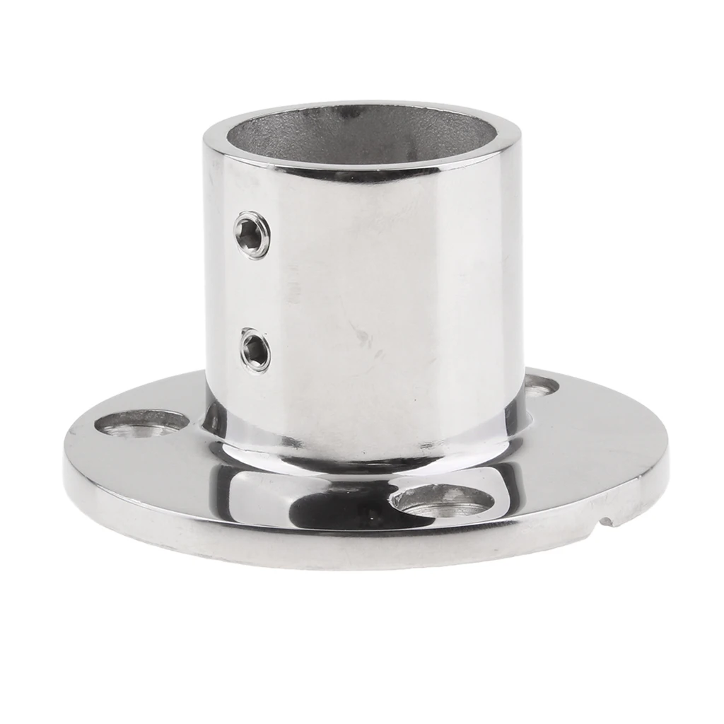 316 Stainless Steel Boat Hand Rail Fitting Round Base for 1-1/4
