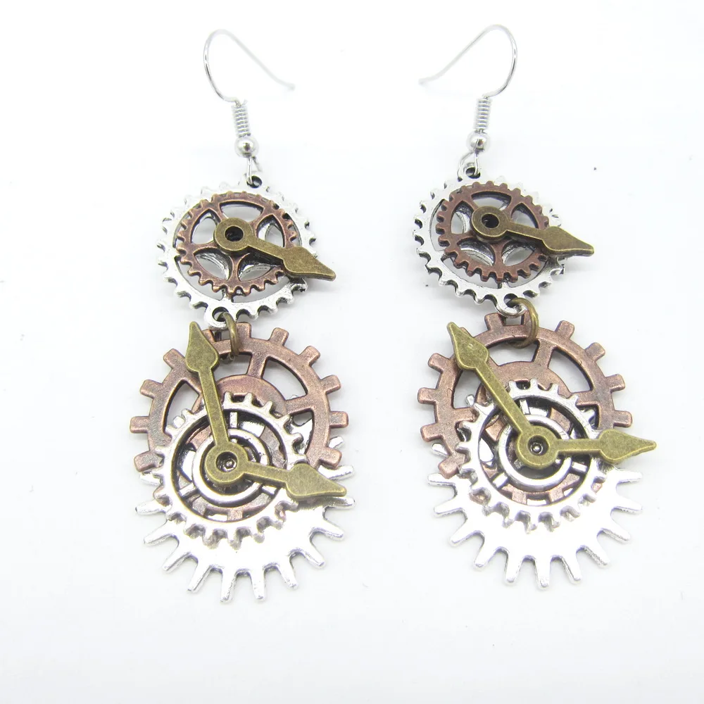 Cykopv Original Design Octopus/Butterfly/ Owl /Dragonfly/ Phoenix Head/ Vintage Gears Steampunk Drop Earrings Fashion Jewelry