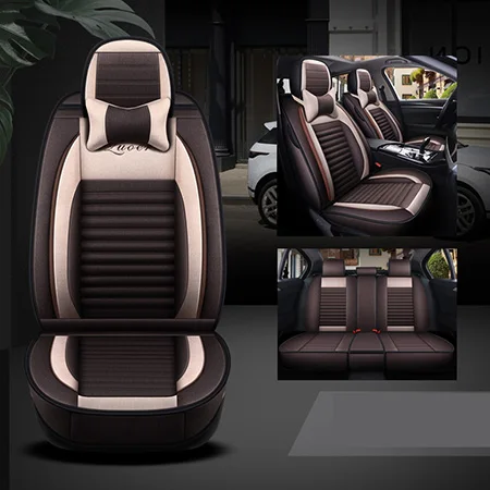 Льняные универсальные автомобильные Чехлы для Lexus gs gs300 gx gx460 gx470 lx 570 lx470 lx570 из - Название цвета: Coffee Comfortabal