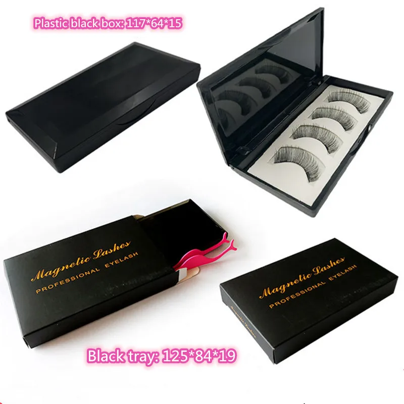 

Magnetic Eyeashes Handmade Natural False Eyelash with custom packaging Makeup Tool Box Acrylic Magnet Lashes